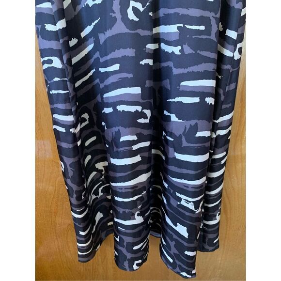 Temperly London Circa 2006 Runway Silk Cocktail Dress Black Multi Size 10 - Picture 7 of 12